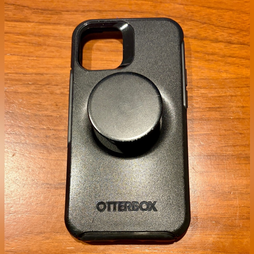 Black OtterBox case with built-in PopSocket for iPhone 12 mini